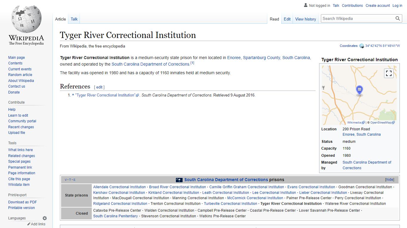 Tyger River Correctional Institution - Wikipedia
